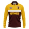 Hawthorn Hawks Australian Football League Exclusive Logo Long Polo Shirt HOAFL140525A01HAWLPL