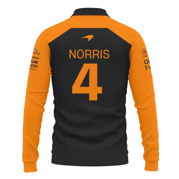 Lando Norris McLaren Formula One Exclusive Logo Long Polo Shirt BLF1290325A2MCLLPL - Image 3