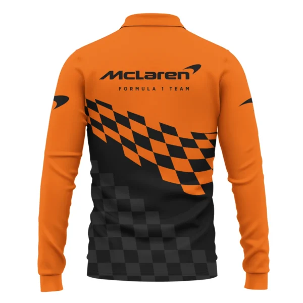 Oscar Piastri McLaren F1 Long Polo Shirt All Over Prints BLOP10425A1LPL - Image 3