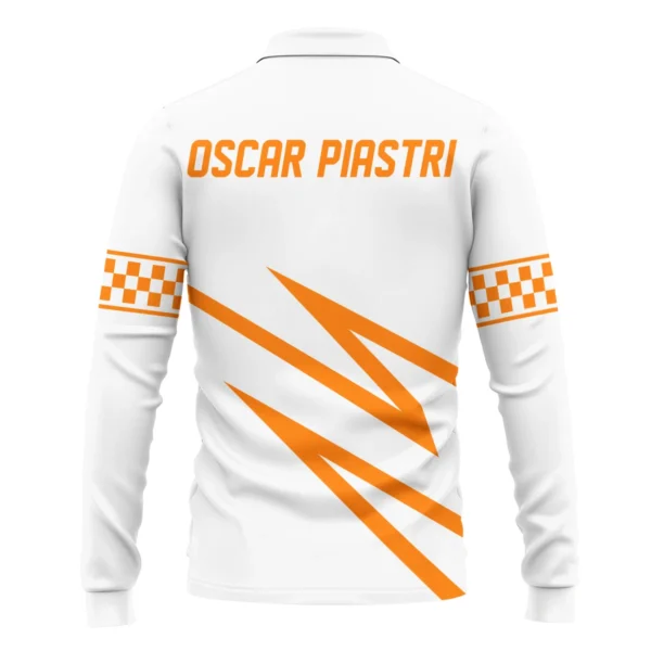 Oscar Piastri McLaren F1 Long Polo Shirt All Over Prints BLOP10425A4LPL - Image 3