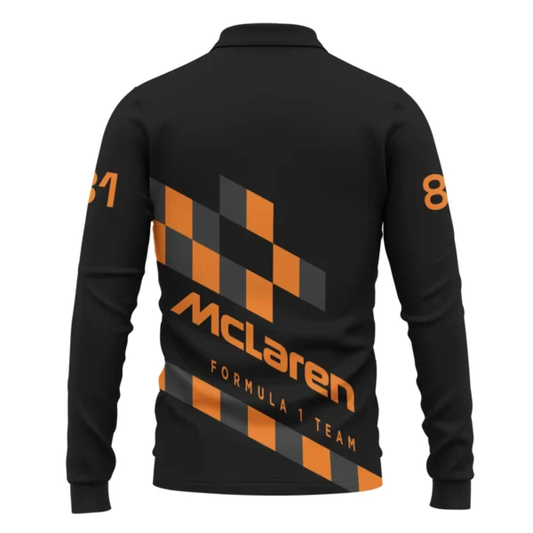 Oscar Piastri McLaren F1 Long Polo Shirt All Over Prints BLOP10425A6LPL - Image 3