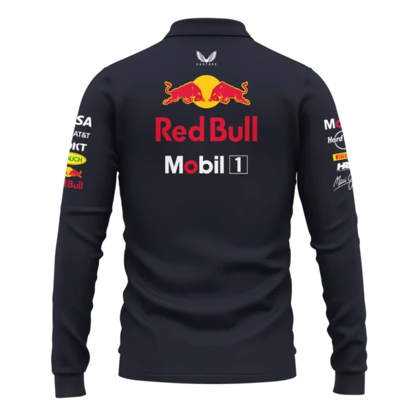 Red Bull Racing F1 Long Polo Shirt All Over Prints BLRBR10525A2LPL - Image 3