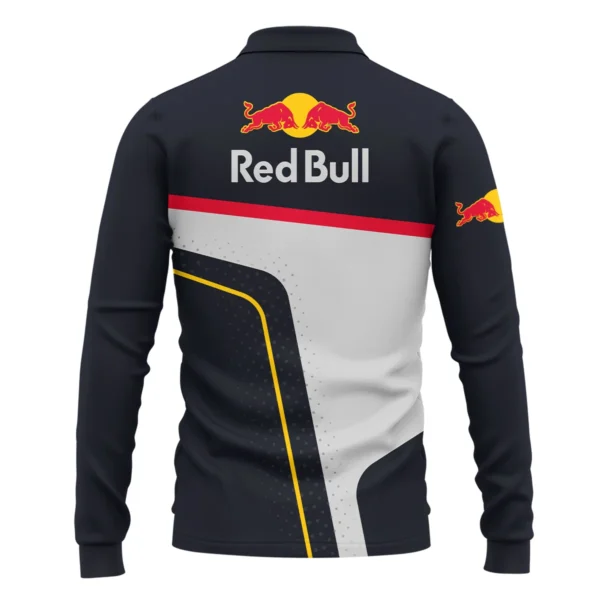 Red Bull Racing F1 Long Polo Shirt All Over Prints BLRBR10525A3LPL - Image 3