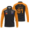 Oscar Piastri McLaren Formula One Exclusive Logo Long Polo Shirt BLF1290325A4MCLLPL