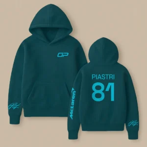 Oscar Piastri McLaren F1 Fashion Clothing For Racing Fans Unisex Hoodie BLOP25425 - Dark Teal