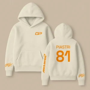 Oscar Piastri McLaren F1 Fashion Clothing For Racing Fans Unisex Hoodie BLOP25425 - Beige