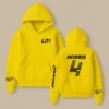 Lando Norris McLaren F1 Fashion Clothing For Racing Fans Unisex Hoodie BLNR25425 - Golden Yellow