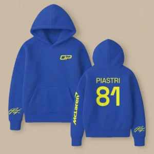 Oscar Piastri McLaren F1 Fashion Clothing For Racing Fans Unisex Hoodie BLOP25425 - Blue
