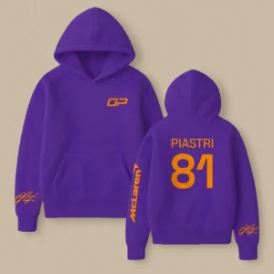 Oscar Piastri McLaren F1 Fashion Clothing For Racing Fans Unisex Hoodie BLOP25425 - Violet