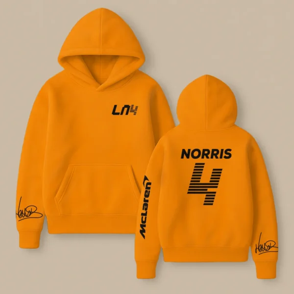 Lando Norris McLaren F1 Fashion Clothing For Racing Fans Unisex Hoodie BLNR25425 - Orange