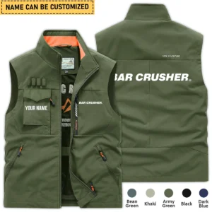 Bar Crusher Fishing AU Exclusive Logo Outdoor Sleeveless Vest HOFS140525A01BCR - ArmyGreen