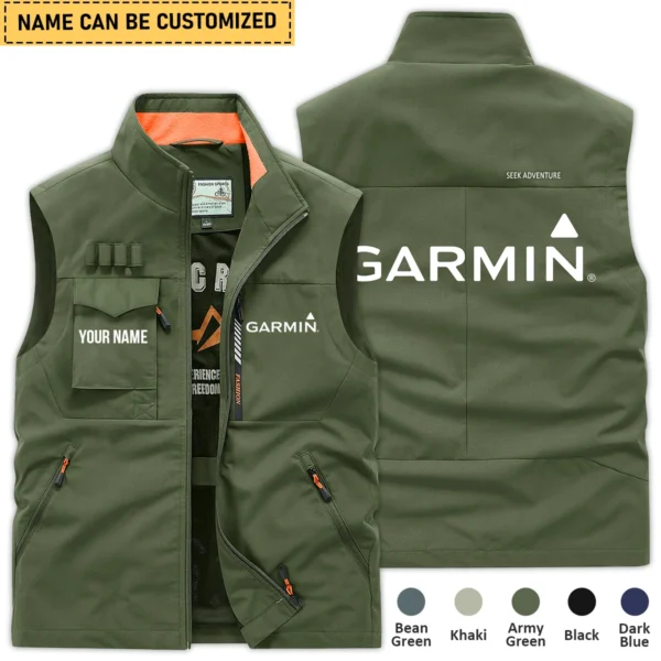 Garmin Fishing AU Exclusive Logo Outdoor Sleeveless Vest HOFS140525A01GA - ArmyGreen