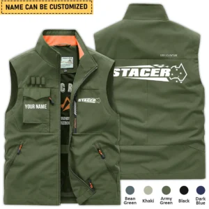 Stacer Fishing AU Exclusive Logo Outdoor Sleeveless Vest HOFS140525A01STC - ArmyGreen