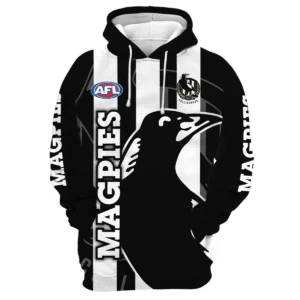 Collingwood Magpies Australian Football League Exclusive Logo Hoodie HOAFL130525A02COLLHD