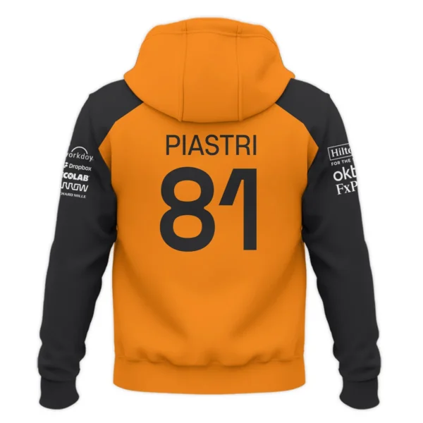 Oscar Piastri McLaren Formula One Exclusive Logo Zipper Hoodie BLF1290325A3MCLZHD - Image 3
