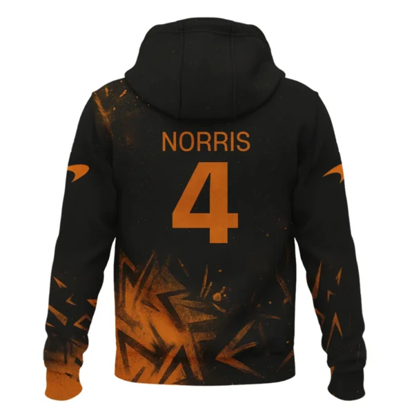 Lando Norris McLaren F1 Exclusive Logo Zipper Hoodie BLMCL3525A3NRZHD - Image 3