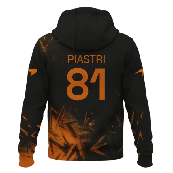 Oscar Piastri McLaren F1 Exclusive Logo Zipper Hoodie BLMCL3525A3OPZHD - Image 3