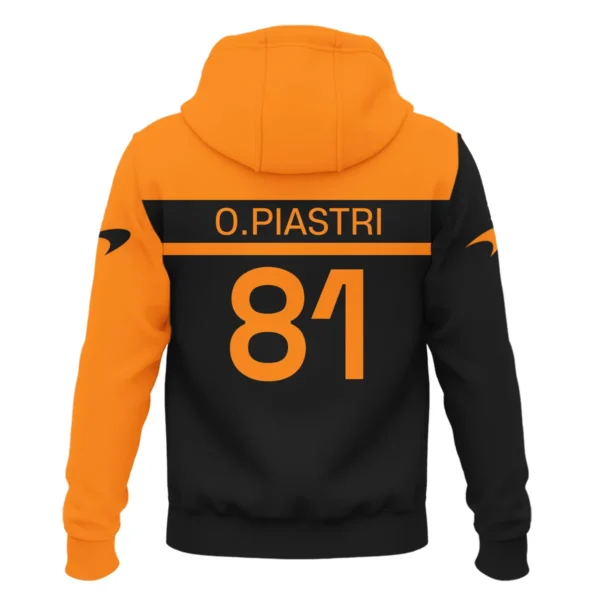 Oscar Piastri McLaren F1 Exclusive Logo Zipper Hoodie BLMCL5525A3ZHD - Image 3