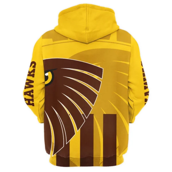 Hawthorn Hawks Australian Football League Exclusive Logo Zipper Hoodie HOAFL130525A02HAWZHD - Image 2