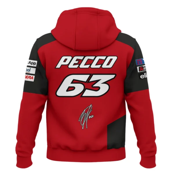 Francesco Bagnaia Ducati Lenovo Team Exclusive Logo Hoodie QTMTGP140525A3-HD - Image 3