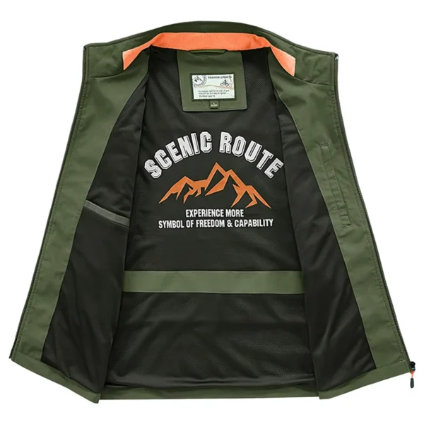 Garmin Fishing AU Exclusive Logo Outdoor Sleeveless Vest HOFS140525A01GA - ArmyGreen - Image 2