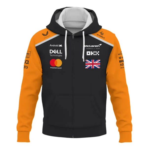 Lando Norris McLaren Formula One Exclusive Logo Zipper Hoodie BLF1290325A2MCLZHD - Image 2