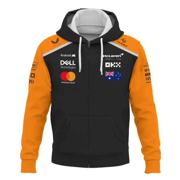 Oscar Piastri McLaren Formula One Exclusive Logo Zipper Hoodie BLF1290325A4MCLZHD - Image 2