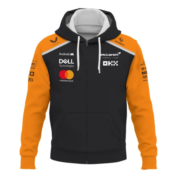 McLaren Formula One Exclusive Logo Zipper Hoodie BLF1290325A6MCLZHD - Image 2
