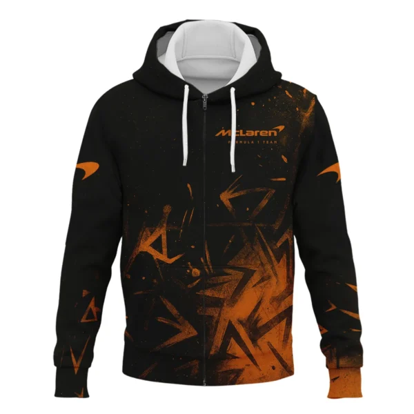 Oscar Piastri McLaren F1 Exclusive Logo Zipper Hoodie BLMCL3525A3OPZHD - Image 2
