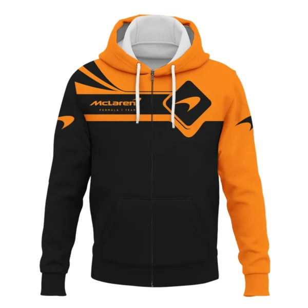 Lando Norris McLaren F1 Exclusive Logo Zipper Hoodie BLMCL5525A1ZHD - Image 2