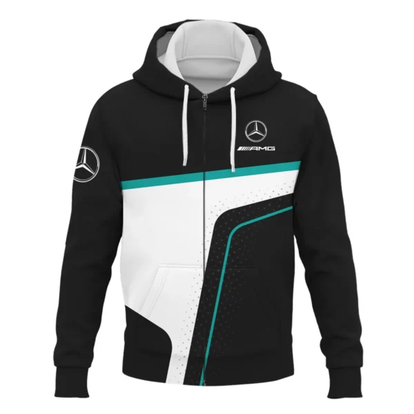 Limited Edition Mercedes-AMG Petronas F1 Exclusive Logo Zipper Hoodie BLMER6525A5ZHD - Image 2