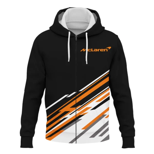 Oscar Piastri McLaren F1 Exclusive Logo Zipper Hoodie BLOP10425A2ZHD - Image 2