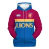 Brisbane Lions Australian Football League Exclusive Logo Zipper Hoodie HOAFL140525A01BLZHD