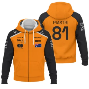 Oscar Piastri McLaren Formula One Exclusive Logo Zipper Hoodie BLF1290325A3MCLZHD