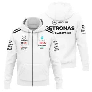 2025 Team Mercedes-AMG Petronas F1 Exclusive Logo Zipper Hoodie BLMER6525A2ZHD