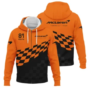 Oscar Piastri McLaren F1 Exclusive Logo Zipper Hoodie BLOP10425A1ZHD