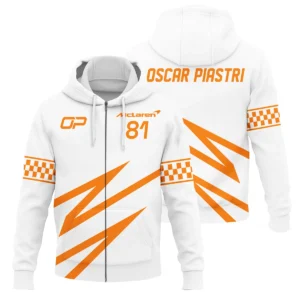 Oscar Piastri McLaren F1 Exclusive Logo Zipper Hoodie BLOP10425A4ZHD