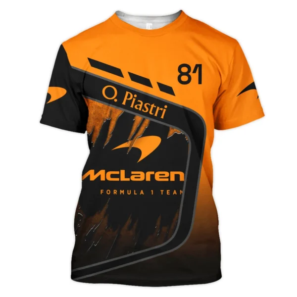 Oscar Piastri McLaren F1 T-Shirt All Over Prints BLOP3425A1TS - Image 2