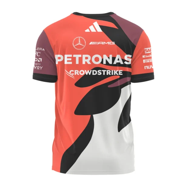 2025 Miami Floral Mercedes-AMG Petronas F1 T-Shirt All Over Prints BLMER6525A3TS - Image 3