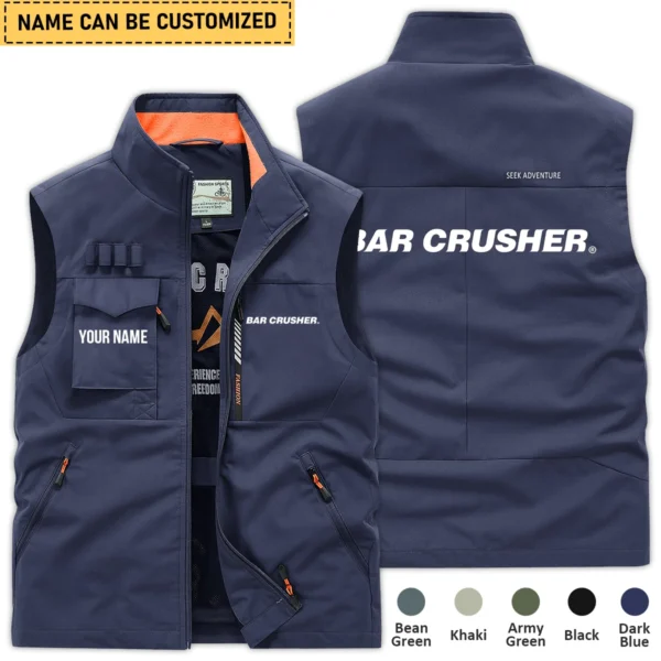 Bar Crusher Fishing AU Exclusive Logo Outdoor Sleeveless Vest HOFS140525A01BCR - DarkBlue