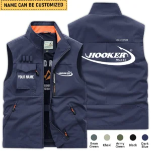 Hooker Boats Fishing AU Exclusive Logo Outdoor Sleeveless Vest HOFS140525A01HOO - DarkBlue