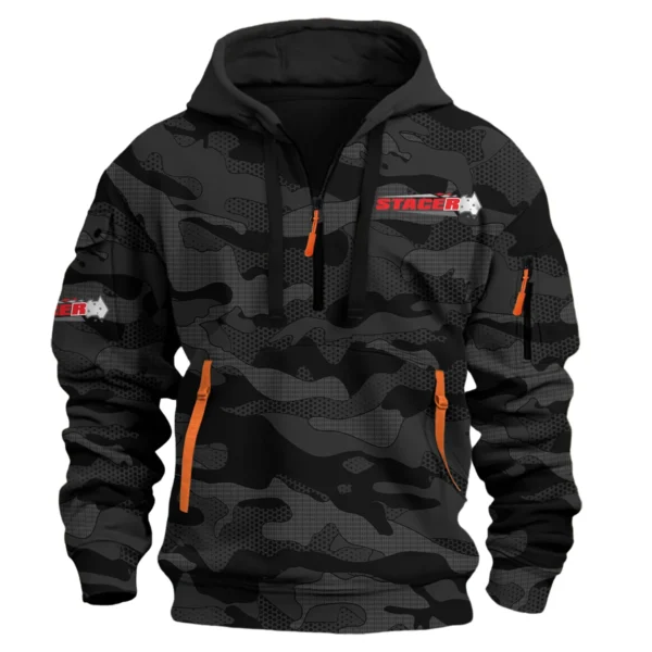 Stacer Fishing AU Exclusive Logo Hoodie Half Zipper HOFS080525AU1STC - Black