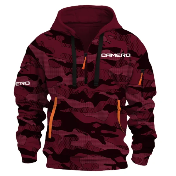 Camero Fishing AU Exclusive Logo Hoodie Half Zipper HOFS080525AU1CMR - Burgundy