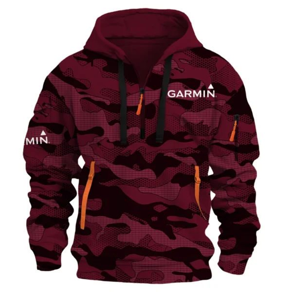 Garmin Fishing AU Exclusive Logo Hoodie Half Zipper HOFS080525AU1GA - Burgundy