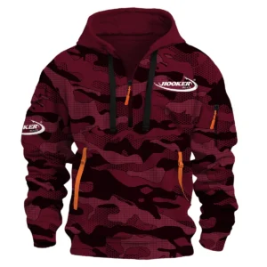 Hooker Boats Fishing AU Exclusive Logo Hoodie Half Zipper HOFS080525AU1HOO - Burgundy