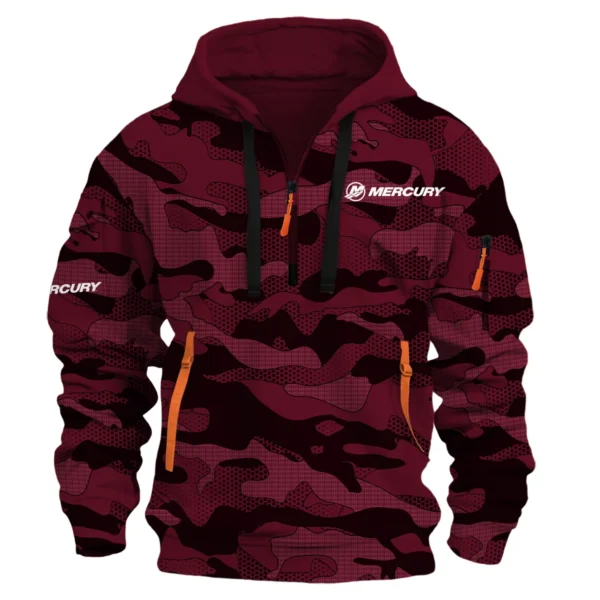 Mercury Marine Fishing AU Exclusive Logo Hoodie Half Zipper HOFS080525AU1MCM - Burgundy