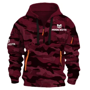 Minn Kota Fishing AU Exclusive Logo Hoodie Half Zipper HOFS080525AU1MNK - Burgundy