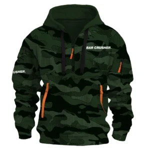 Bar Crusher Fishing AU Exclusive Logo Hoodie Half Zipper HOFS080525AU1BCR - Dark Green