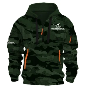 Formosa Marine Fishing AU Exclusive Logo Hoodie Half Zipper HOFS080525AU1FOM - Dark Green