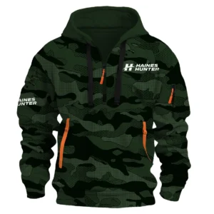 Haines Hunter Fishing AU Exclusive Logo Hoodie Half Zipper HOFS080525AU1HHT - Dark Green